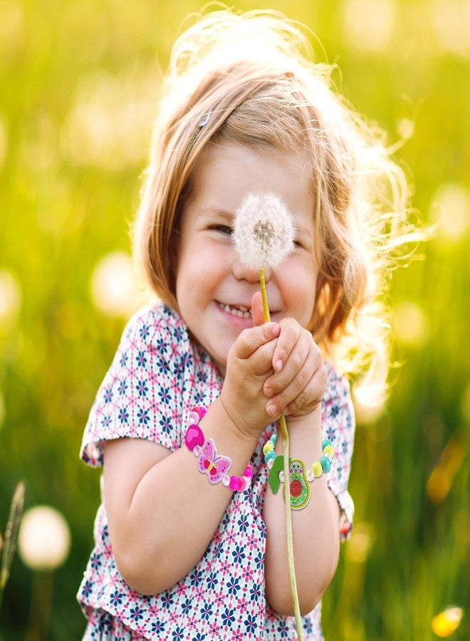 مجموعة SIELEVIN المكونة من 12 قطعة من أساور الخرز الخشبية للبنات، بتصميمات يونيكورن وحورية البحر، مثالية كهدية عيد ميلاد أو هدية مميزة. تتضمن المجموعة أساور لطيفة بألوان قوس قزح وفراشات وقلوب. - Image 3